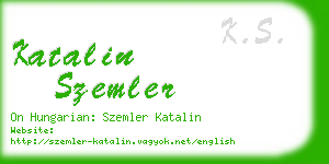 katalin szemler business card